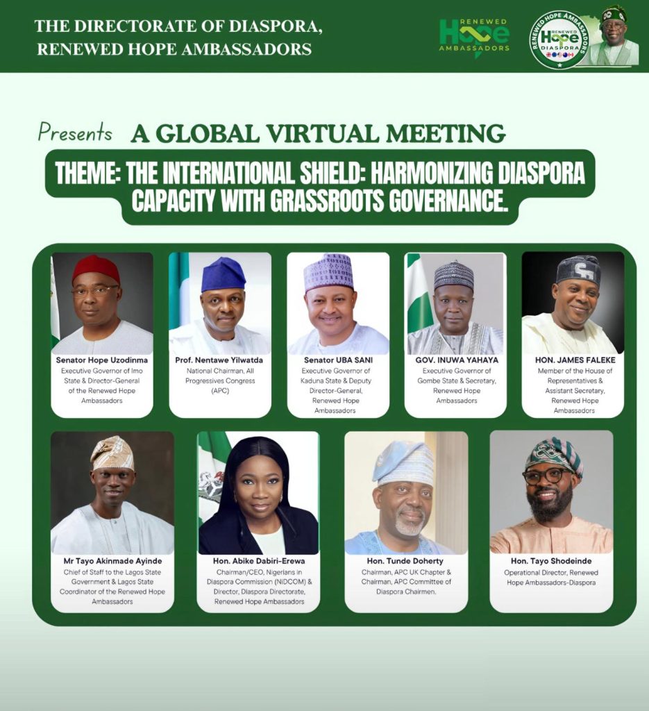 APC Chairman Prof. Yilwatda, Gov. Uzodimma Call For Unity Among APC DIASPORA Members