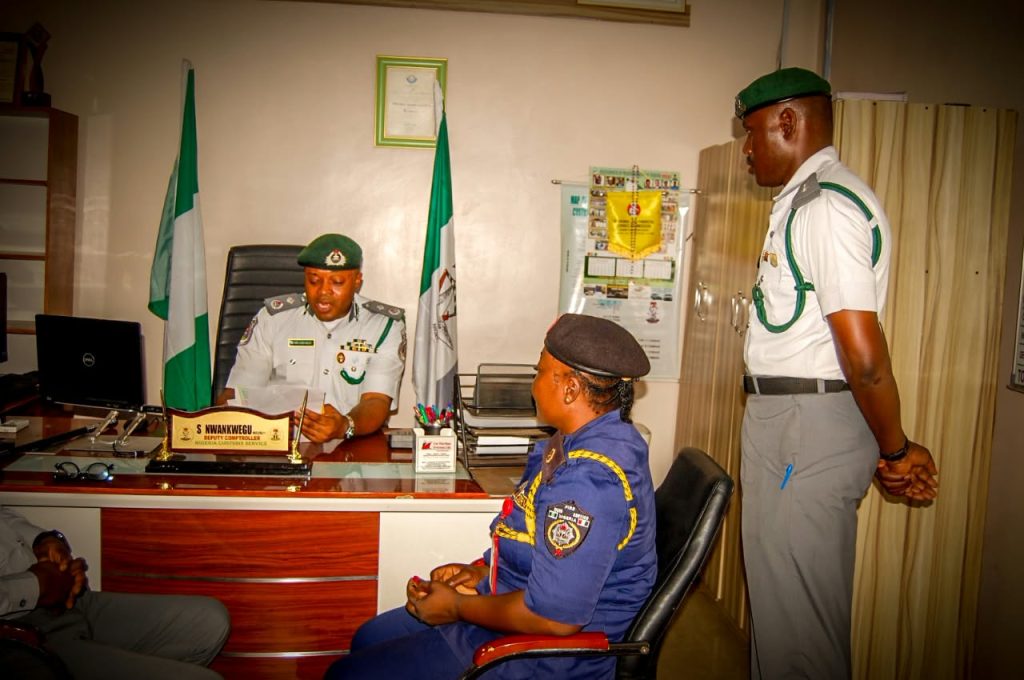 CUSTOMS SAFEGUARDS PERSONNEL WITH HEALTH, SAFETY DRILL